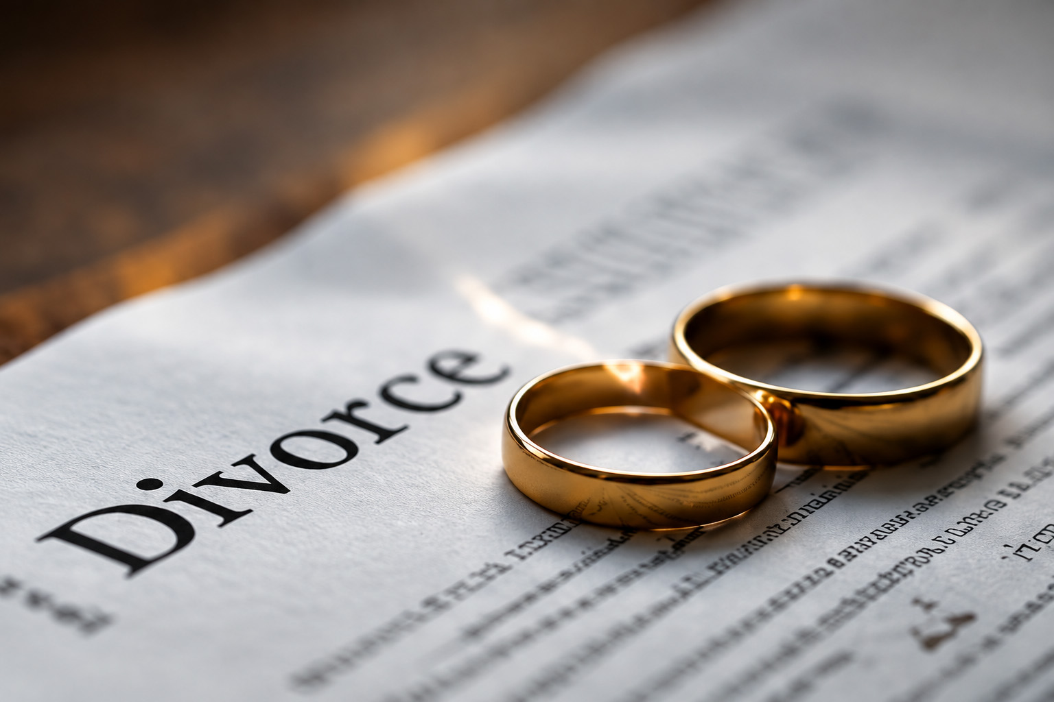 Gold Rings on Divorce Papers